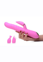 Load image into Gallery viewer, Inmi Versa-Thrust Rechargeable Silicone 10x Rabbit Vibrator with 3 Attachments