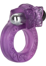 Load image into Gallery viewer, Intimate Butterfly Ring Vibrating Cock Ring with Clitoral Stimulation - Purple
