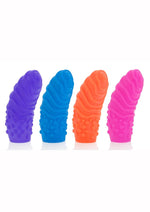 Load image into Gallery viewer, Intimate Play Silicone Finger Swirls Finger Massagers - Assorted Colors/Multicolor - 4 Pack
