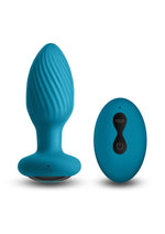 Load image into Gallery viewer, Inya Alpine Rechargeable Silicone Anal Plug with Remote Control - Teal
