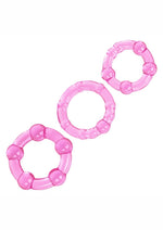 Load image into Gallery viewer, Island Rings Cock Rings - Pink - 3 Piece Set
