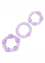 Load image into Gallery viewer, Island Rings Cock Rings - Purple - 3 Piece Set
