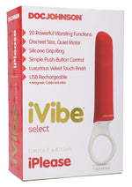 Load image into Gallery viewer, iVibe Select iPlease Limited Edition Rechargeable Silicone Mini Vibrator - Red