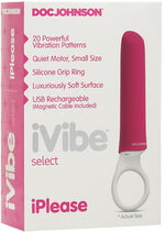 Load image into Gallery viewer, iVibe Select iPlease USB Magnetic Silicone Mini Vibrator Waterproof - Pink - 5.25in