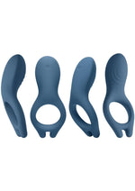 Load image into Gallery viewer, iVibe Select iRing Rechargeable Silicone Vibrating Cock Ring - Marine
