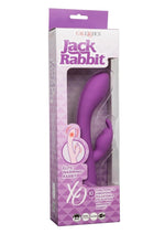 Load image into Gallery viewer, Jack Rabbit Elite Warming Rabbit Rechargeable Silicone Vibrator with Clitoral Stimulator - Purple
