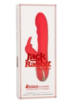 Load image into Gallery viewer, Jack Rabbit Signature Heated Silicone Ultra-Soft Rabbit Rechargeable Vibrator - Red
