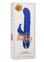 Load image into Gallery viewer, Jack Rabbit Signature Rechargeable Silicone Wave Motion Rabbit Vibrator - Blue
