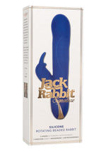 Load image into Gallery viewer, Jack Rabbit Signature Silicone Rotating Beaded Rabbit Vibrator Multi Function USB Rechargeable Waterproof - Blue