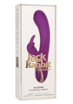 Load image into Gallery viewer, Jack Rabbit Signature Silicone Thumping Rabbit Vibrator Multi Function USB Rechargeable Waterproof - Purple
