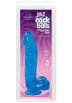 Load image into Gallery viewer, Jelly Jewels Dildo with Balls - Blue - 6in
