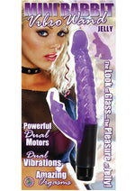 Load image into Gallery viewer, Jelly Mini Rabbit Vibro Wand Silicone Vibrator - Purple

