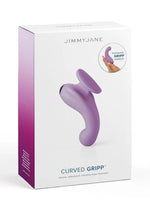 Load image into Gallery viewer, Jimmyjane Curved Gripp Rechargeable Silicone Dual Stimulating Vibrator - Purple
