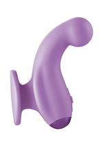 Load image into Gallery viewer, Jimmyjane Curved Gripp Rechargeable Silicone Dual Stimulating Vibrator - Purple
