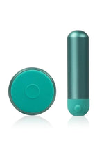 Load image into Gallery viewer, Jimmyjane Mini Chroma Metal Rechargeable Bullet with Remote - Teal
