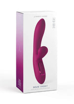 Load image into Gallery viewer, Jimmyjane Solis Rabbit Rechargeable Silicone Dual Vibrator - Fuchsia/Pink
