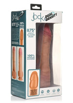 Load image into Gallery viewer, Jock Dual Density Uncut Dildo with Balls - Caramel - 8.75in
