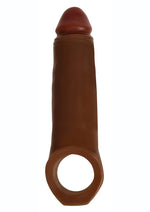 Load image into Gallery viewer, Jock Realistic Penis Enhancer with Ball Strap - Chocolate - 2in
