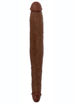 Load image into Gallery viewer, Jock Tapered Double Dildo - Chocolate - 13in
