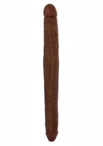 Load image into Gallery viewer, Jock Tapered Double Dildo - Chocolate - 16in
