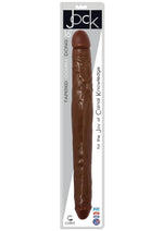 Load image into Gallery viewer, Jock Tapered Double Dildo - Chocolate - 16in

