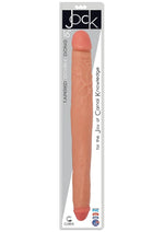 Load image into Gallery viewer, Jock Tapered Double Dildo - Vanilla - 16in
