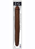Load image into Gallery viewer, Jock Tapered Double Dildo - Chocolate - 18in
