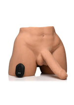 Load image into Gallery viewer, Jock Vibrating and Squeezing Male Masturbator with Posable Dildo - Vanilla
