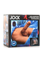 Load image into Gallery viewer, Jock Vibrating and Squeezing Male Masturbator with Posable Dildo - Vanilla
