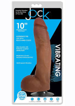 Load image into Gallery viewer, Jock Vibrating Dildo with Balls - Caramel - 10in