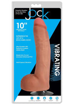 Load image into Gallery viewer, Jock Vibrating Dildo with Balls - Vanilla - 10in