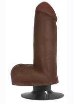 Load image into Gallery viewer, Jock Vibrating Dildo with Balls - Chocolate - 6in