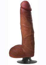 Load image into Gallery viewer, Jock Vibrating Dildo with Balls - Caramel - 9in