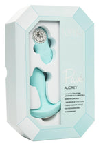 Load image into Gallery viewer, Jopen Pave Audrey Rechargeable Silicone Vibrating Probe with Crystals and Remote Control - Teal
