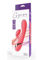 Load image into Gallery viewer, Juicy O-Gasm Stimulator Rechargeable Rabbit Vibrator - Orange
