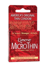 Load image into Gallery viewer, Kimono Microthin Ultra Thin Premium Lubricated Latex Condoms - Large - 3-Pack
