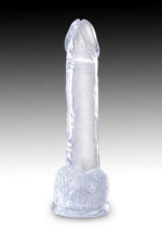 Load image into Gallery viewer, King Cock Dildo with Balls - Clear - 7in
