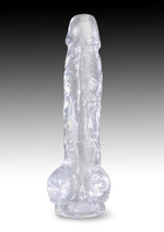 Load image into Gallery viewer, King Cock Dildo with Balls - Clear - 8in
