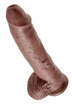 Load image into Gallery viewer, King Cock Dildo with Balls - Brown/Chocolate - 10in
