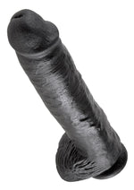 Load image into Gallery viewer, King Cock Dildo with Balls - Black - 11in
