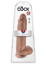 Load image into Gallery viewer, King Cock Dildo with Balls - Caramel - 12in
