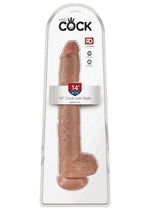 Load image into Gallery viewer, King Cock Dildo with Balls - Caramel - 14in

