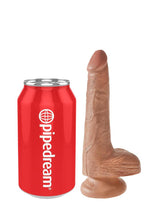 Load image into Gallery viewer, King Cock Dildo with Balls - Caramel - 6in
