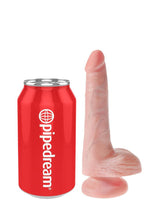 Load image into Gallery viewer, King Cock Dildo with Balls - Flesh/Vanilla - 6in
