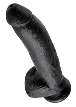 Load image into Gallery viewer, King Cock Dildo with Balls - Black - 9in
