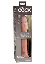 Load image into Gallery viewer, King Cock Elite Dual Density Silicone Dildo - Vanilla - 10in
