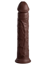 Load image into Gallery viewer, King Cock Elite Dual Density Silicone Dildo - Chocolate - 11in
