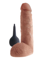 Load image into Gallery viewer, King Cock Squirting Dildo with Balls - Caramel/Tan - 8in
