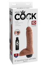 Load image into Gallery viewer, King Cock Squirting Dildo with Balls - Caramel/Tan - 8in
