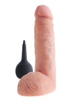 Load image into Gallery viewer, King Cock Squirting Dildo with Balls - Flesh/Vanilla - 8in
